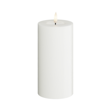 LED kaars wit 7,5x15 cm