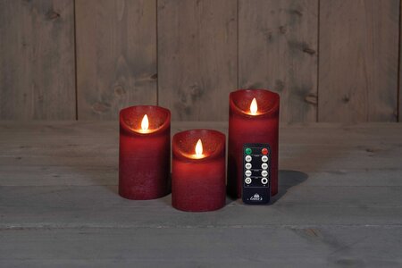 Anna's Collection Kaars wax bewegende vlam 3 stuks