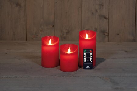 Anna's Collection Kaars wax bewegende vlam 3 stuks