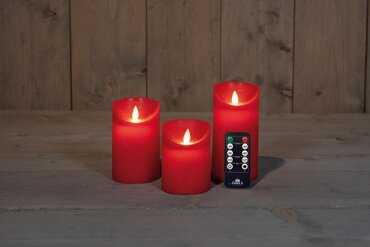 Anna's Collection Kaars wax bewegende vlam 3 stuks