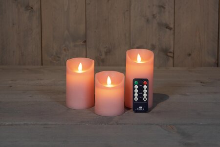 Anna's Collection Kaars wax bewegende vlam 3 stuks