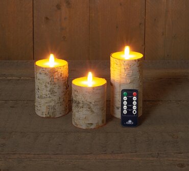 Anna's Collection Kaars wax bewegende vlam 3 stuks