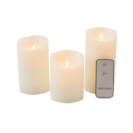 LED kaarsen wit set van 3