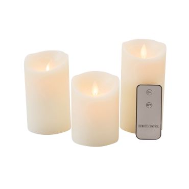LED kaarsen wit set van 3