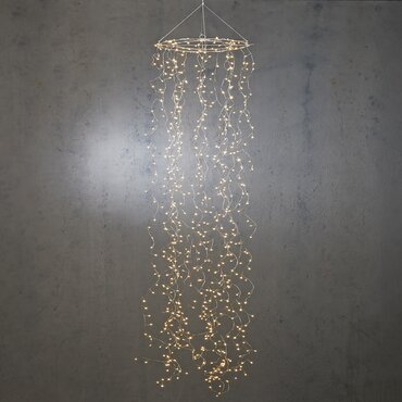 LED kroonluchter Ø30x200 cm warm wit - afbeelding 1