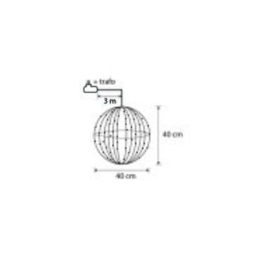 LED lichtbol Ø40 cm - afbeelding 3