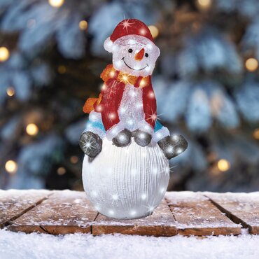 LED figuur sneeuwpop acryl - afbeelding 2