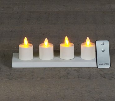 LED theelichtjes set van 4 - afbeelding 2