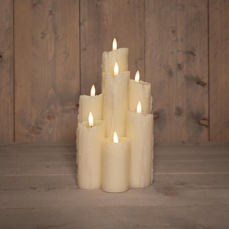 Anna's Collection Druipkaars Wax LED 7 stuks