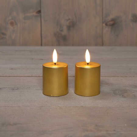 Anna's Collection Theelicht 3D vlam 8 cm 2 stuks
