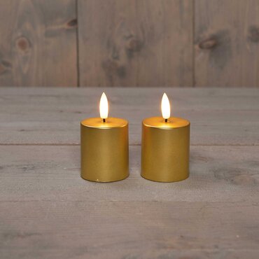 Anna's Collection Theelicht 3D vlam 8 cm 2 stuks