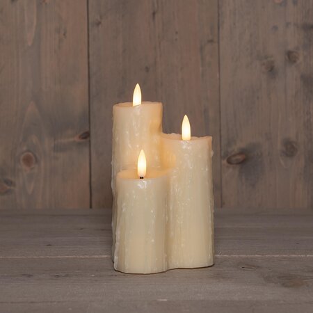 Anna's Collection Druipkaars Wax LED 3 stuks