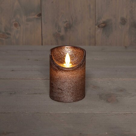 Anna's Collection Stompkaars wax bewegende vlam 10 cm