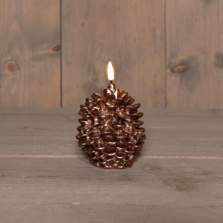 Anna's Collection Kaars Dennenappel LED 10 cm