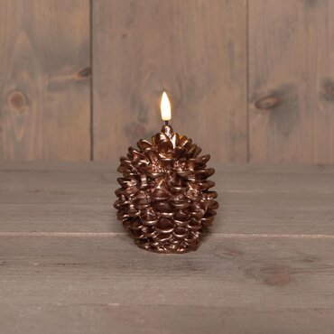 Anna's Collection Kaars Dennenappel LED 10 cm