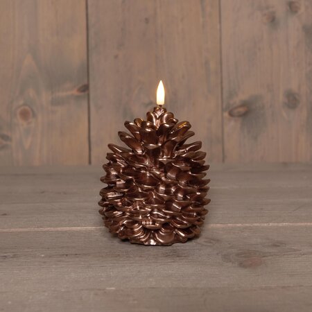 Anna's Collection Kaars Dennenappel LED 12,5 cm