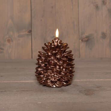 Anna's Collection Kaars Dennenappel LED 12,5 cm