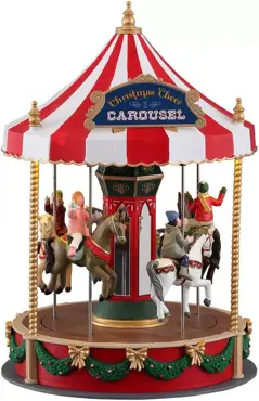 Lemax Christmas cheer carousel bewegend kerstdorp figuur