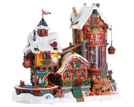 lemax elf made toy factory, incl. adaptor