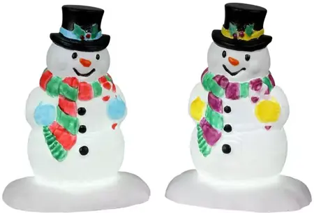 Lemax holly hat snowman kerstdorp figuur met verlichting