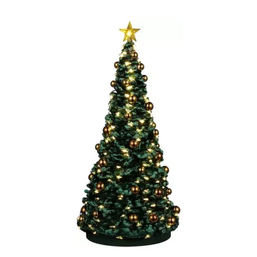 Lemax jolly christmas tree kerstdorp accessoire met verlichting