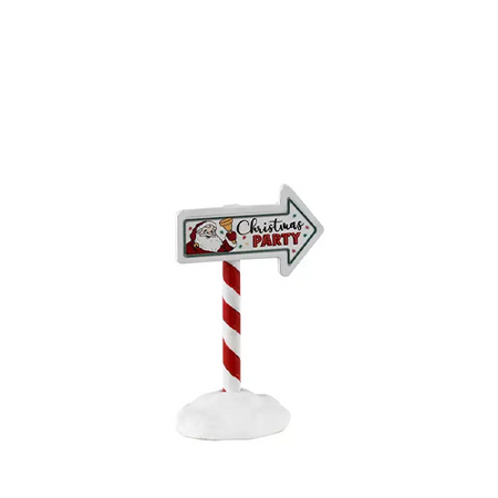 Lemax kerstdorp accessoire 'Christmas party sign'
