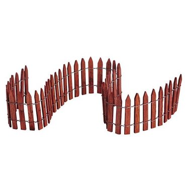 Lemax kerstdorp accessoire wired wooden fence