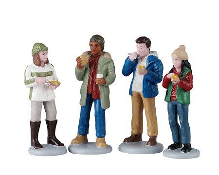 Lemax kerstdorp figuur 'Food Truck Patrons'