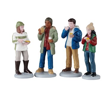 Lemax kerstdorp figuur 'Food Truck Patrons'