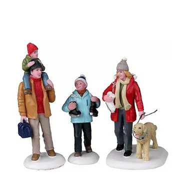 Lemax kerstdorp figuren 'Going skating'