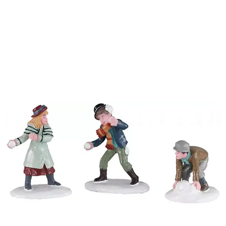 Lemax kerstdorp figuren 'Snowball skirmish'