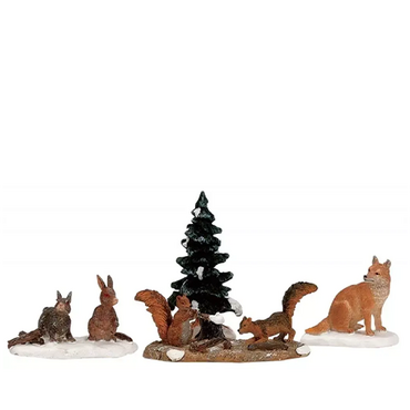 Lemax kerstdorp figuren 'Woodland animals'