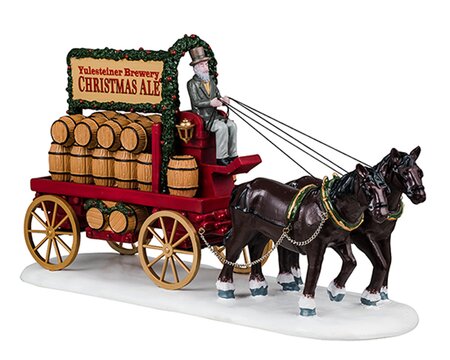 Lemax kerstdorp figuur 'Christmas ale delivery'
