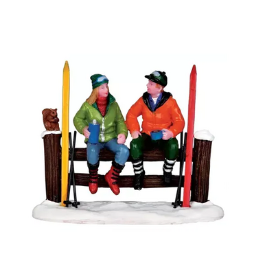 Lemax kerstdorp figuur 'Cross-country coffe break'