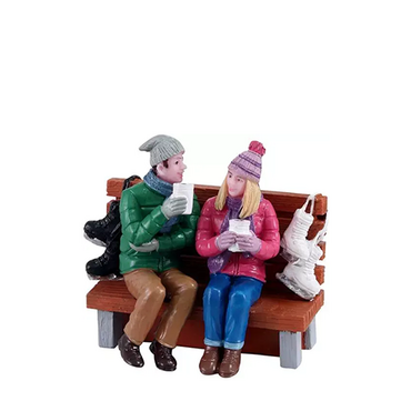 Lemax kerstdorp figuur 'Hot cocoa drinkers'