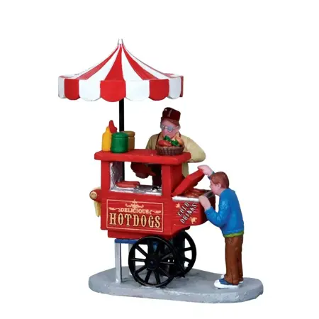 Lemax kerstdorp figuur 'Hot dog cart'