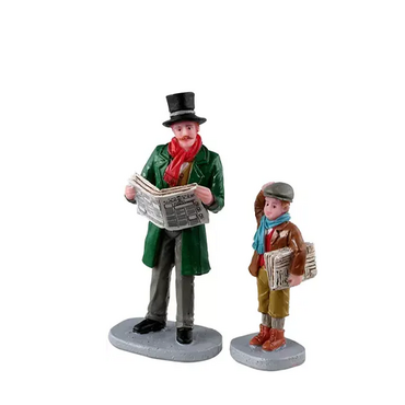 Lemax kerstdorp figuur 'Merry newsboy' 