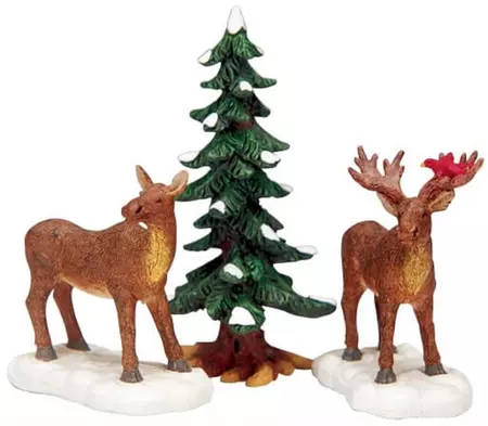 Lemax kerstdorp figuur 'Mr. and Mrs. Moose'