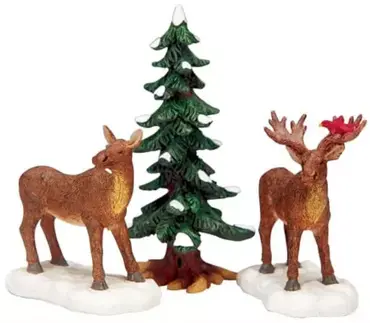 Lemax kerstdorp figuur 'Mr. and Mrs. Moose'