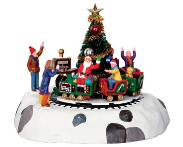 Lemax kerstdorp figuur 'Santa's kiddie train' 