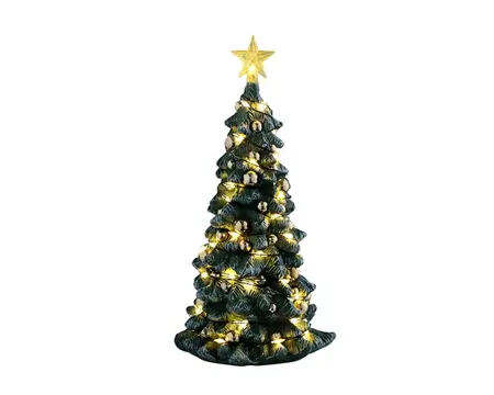 Lemax kerstdorp figuur 'Snowy Christmas tree' (clear light)