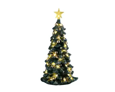 Lemax kerstdorp figuur 'Snowy Christmas tree' (clear light)