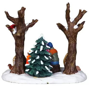 Lemax kerstdorp figuur 'Staying warm' - afbeelding 3