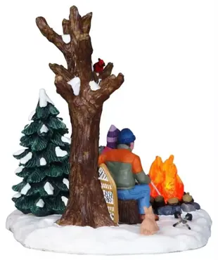 Lemax kerstdorp figuur 'Staying warm' - afbeelding 2