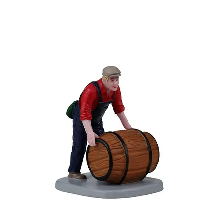 Lemax kerstdorp figuur 'The wine barrel'