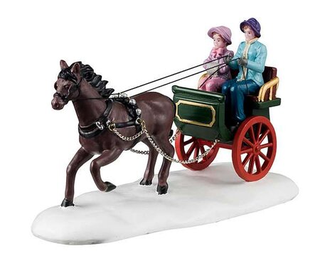 Lemax kerstdorp figuur 'Winter carriage ride'