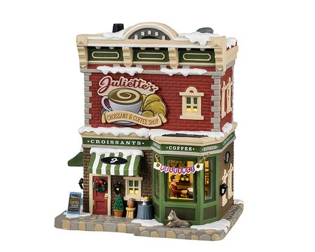 Lemax kersthuisje 'Juliette's croissant & coffee shop' 