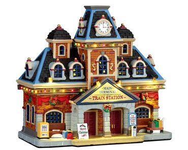 Lemax kersthuisje 'Main terminal train station'