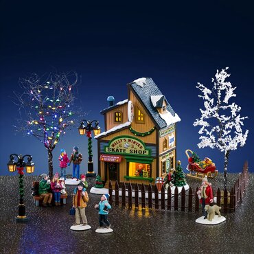 Lemax kersthuisjes starter set 'Wally's winter skate shop' - afbeelding 3