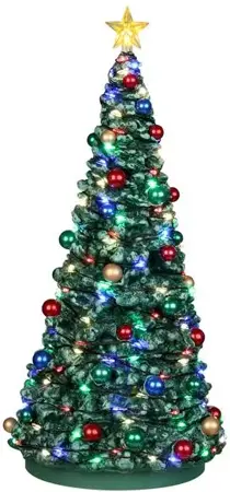 Lemax outdoor holiday tree kerstdorp accessoire met verlichting